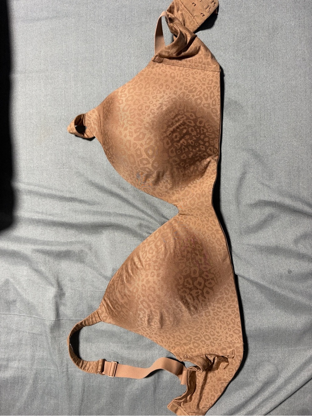 SKIMS Leopard Print T-Shirt Bra Size 36DDDD Neutral Animal Print